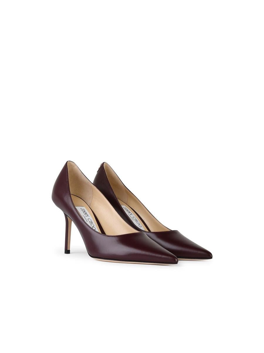 Jimmy Choo JIMMY CHOO 'LOVE 85' BURGUNDY LEATHER PUMPS - 2