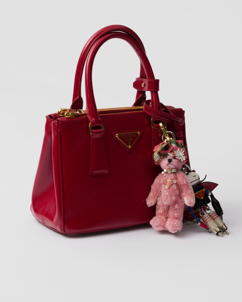 Prada Teddy bag charm with metal ring outlook
