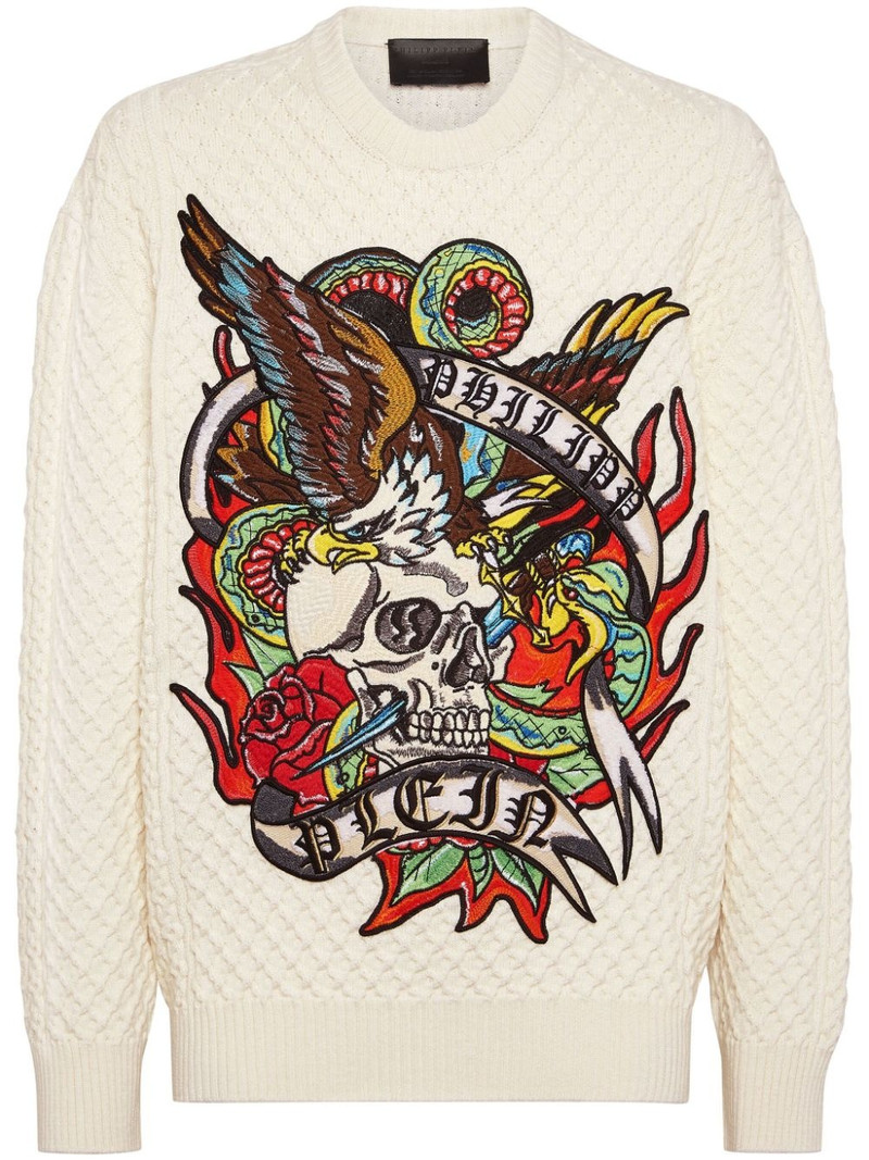 Tattoo graphic-print jumper 1