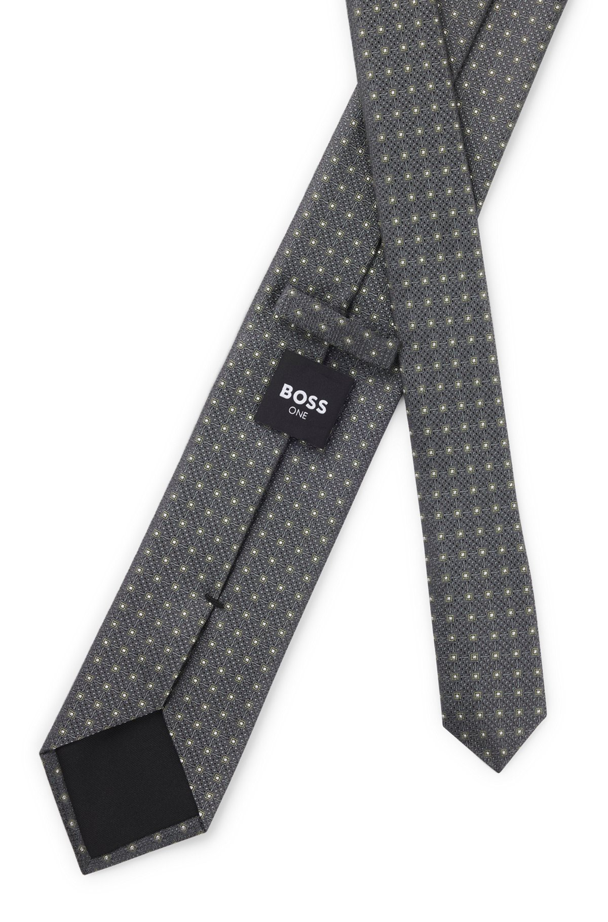PATTERNED TIE IN PURE SILK JACQUARD - 5