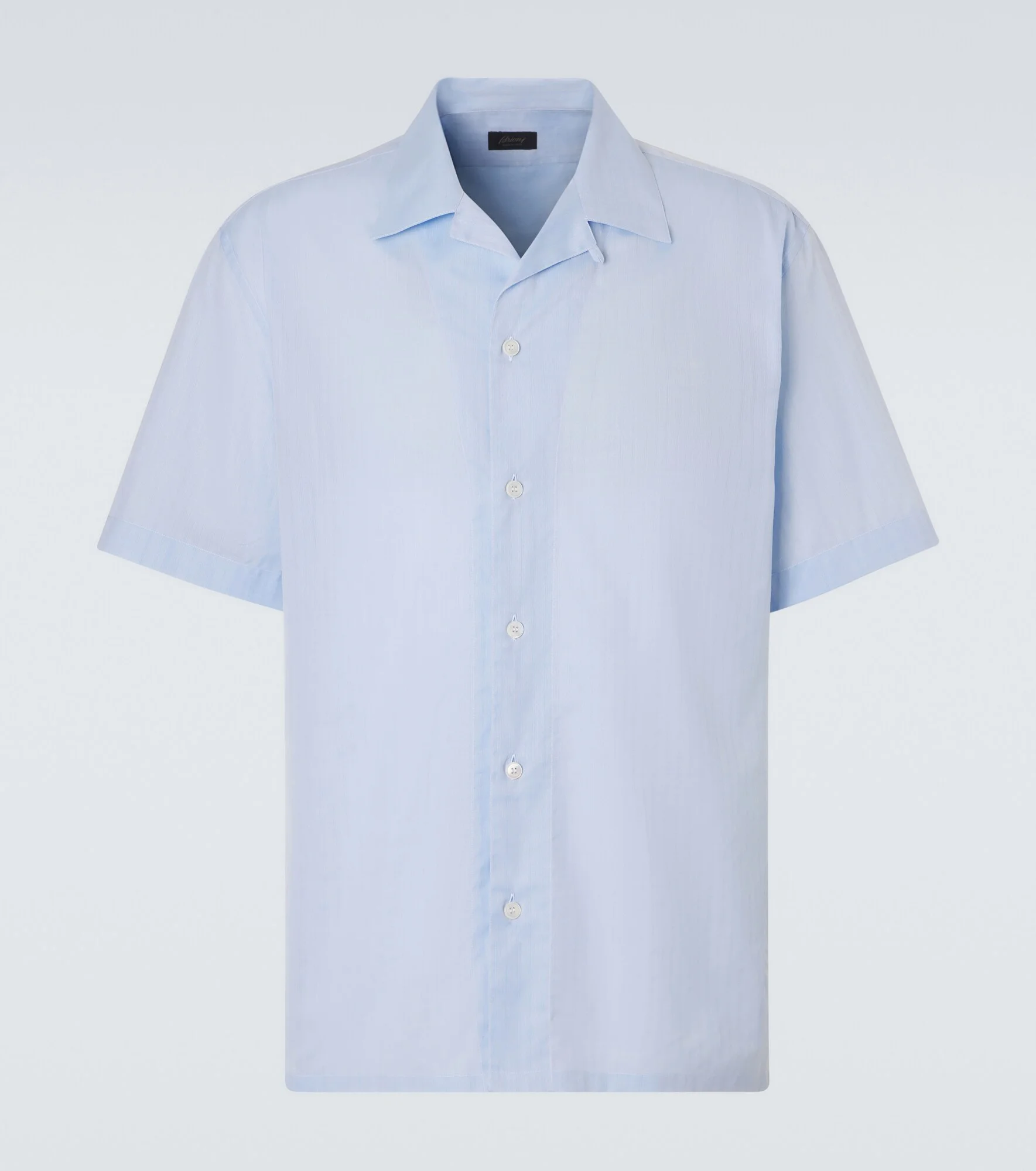 Striped cotton poplin bowling shirt - 1