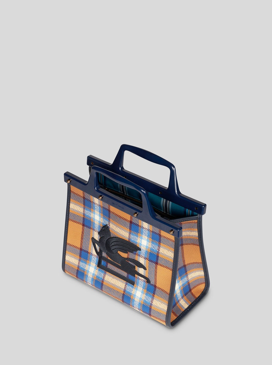 MEDIUM LOVE TROTTER BAG WITH TARTAN PRINT - 4