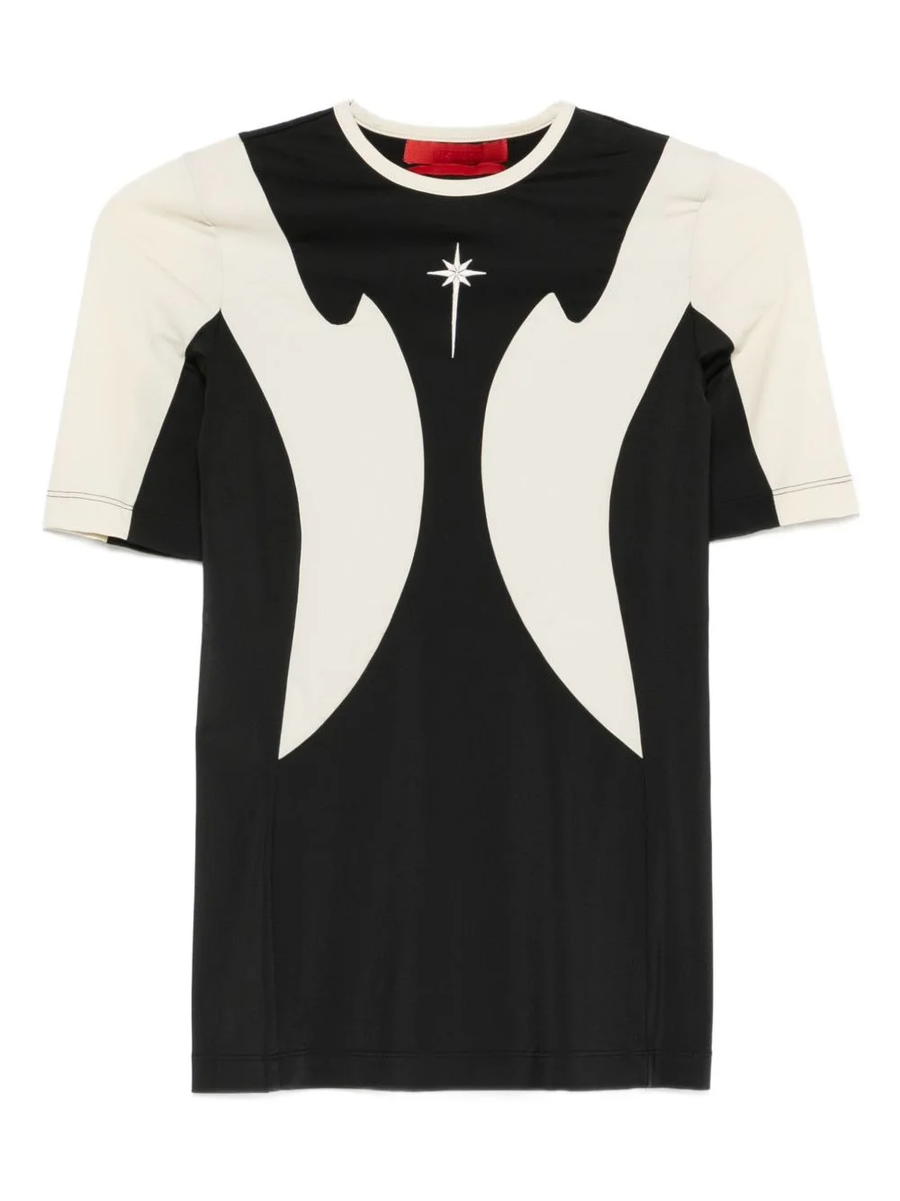 star-print panel t-shirt - 1