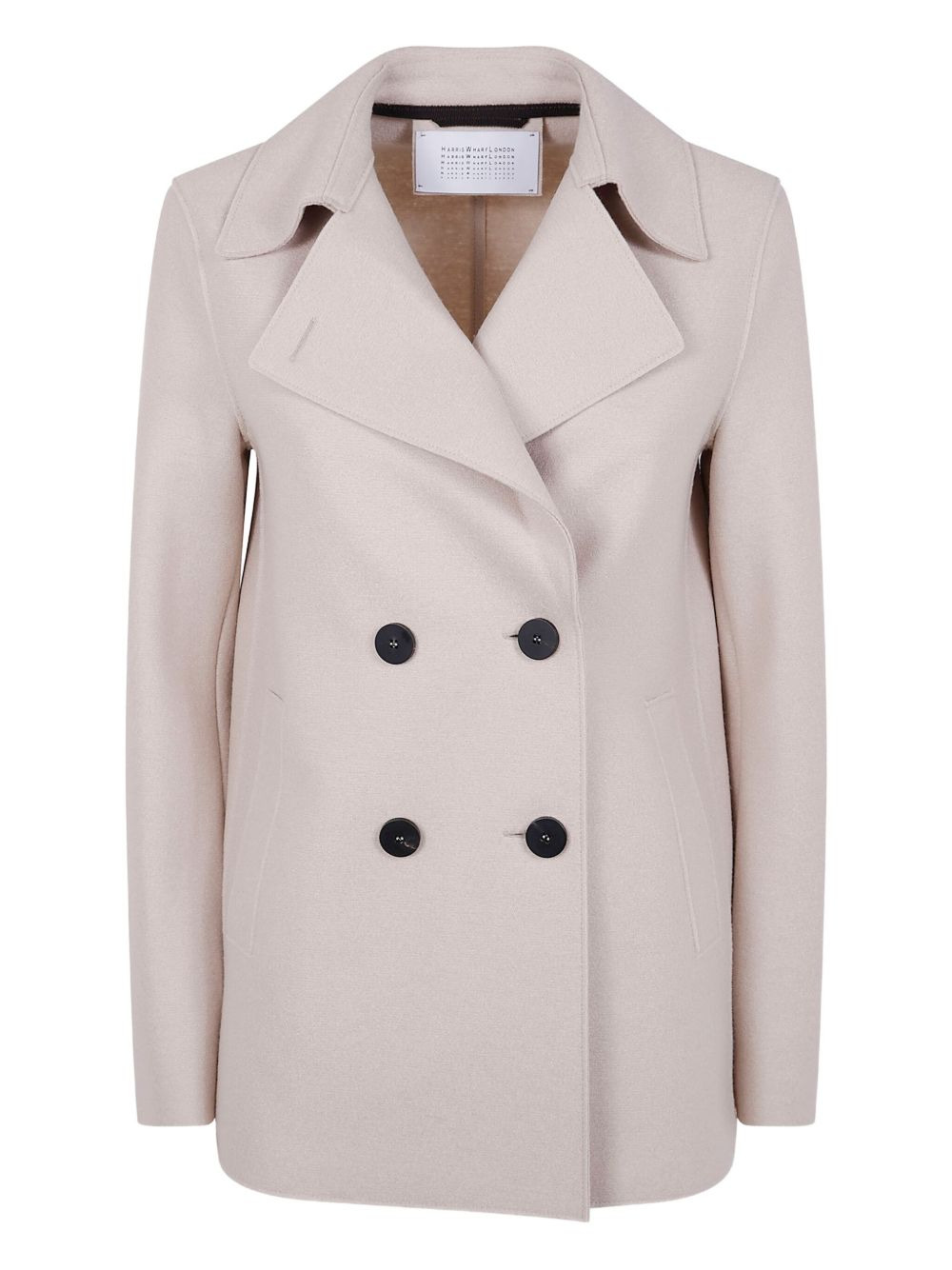 double-breasted wool coat - 1