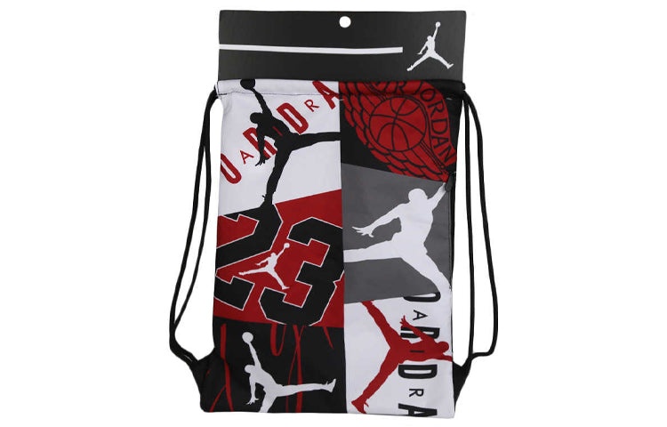 Air  Jordan Drawstring Bag 'White Black Grey' 9A0360-R78 - 3