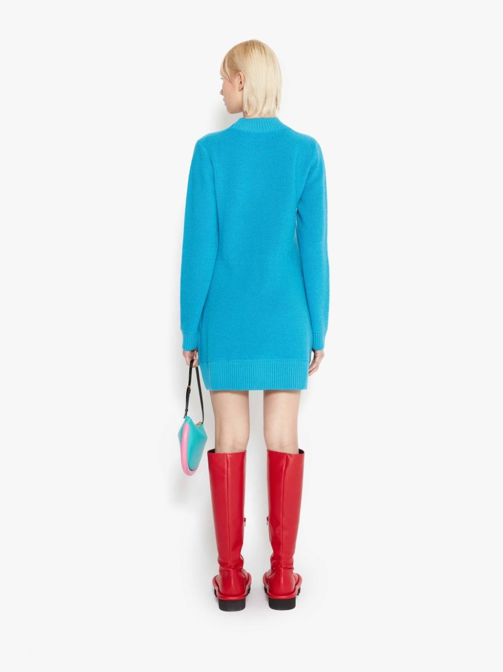 LONG SLEEVE SEQUINS LOGO MINI DRESS - 4