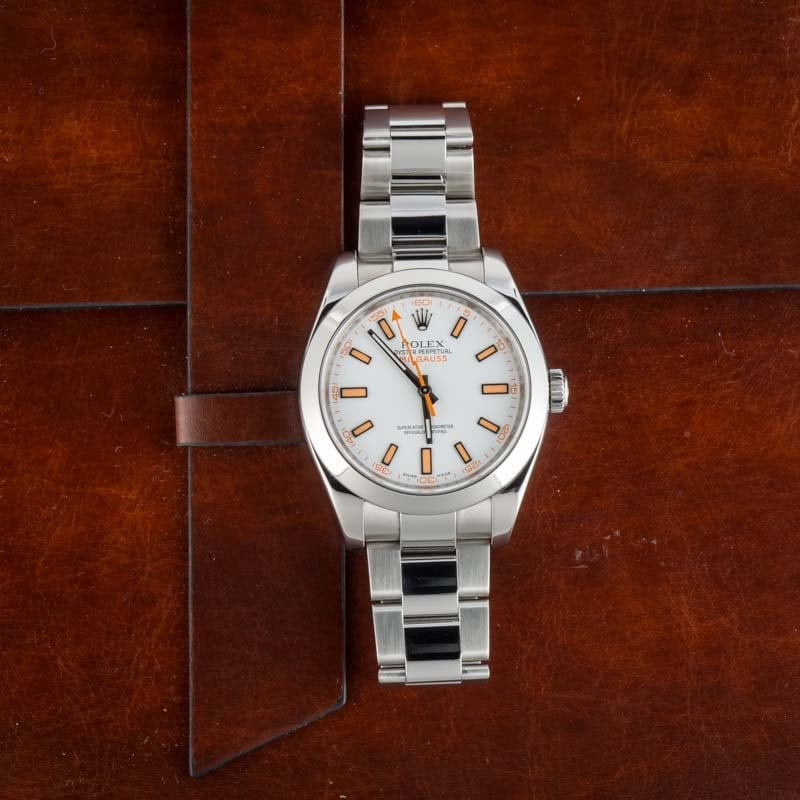 Pre-owned Rolex Milgauss 116400 White Dial - 6
