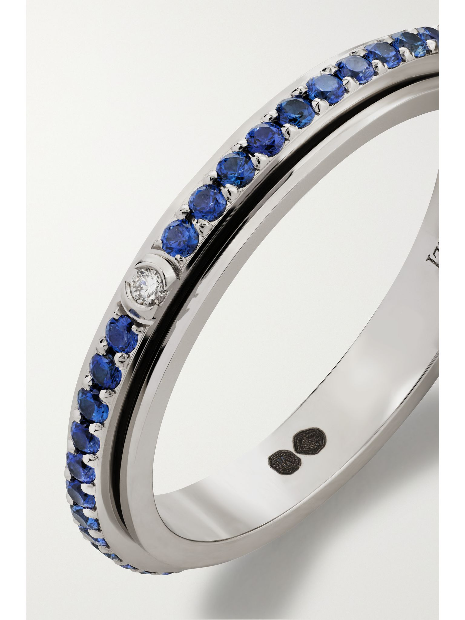 Possession 18-karat white gold, sapphire and diamond ring Blue - 4