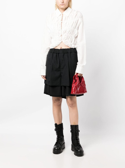 Noir Kei Ninomiya layered wool shorts outlook