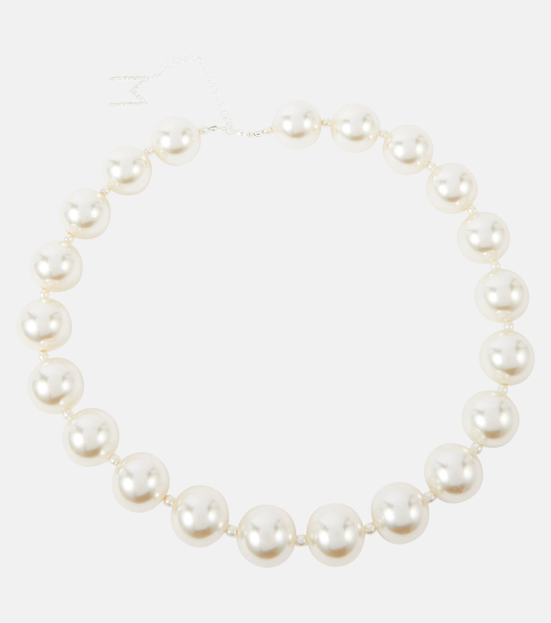 Faux pearl necklace - 1