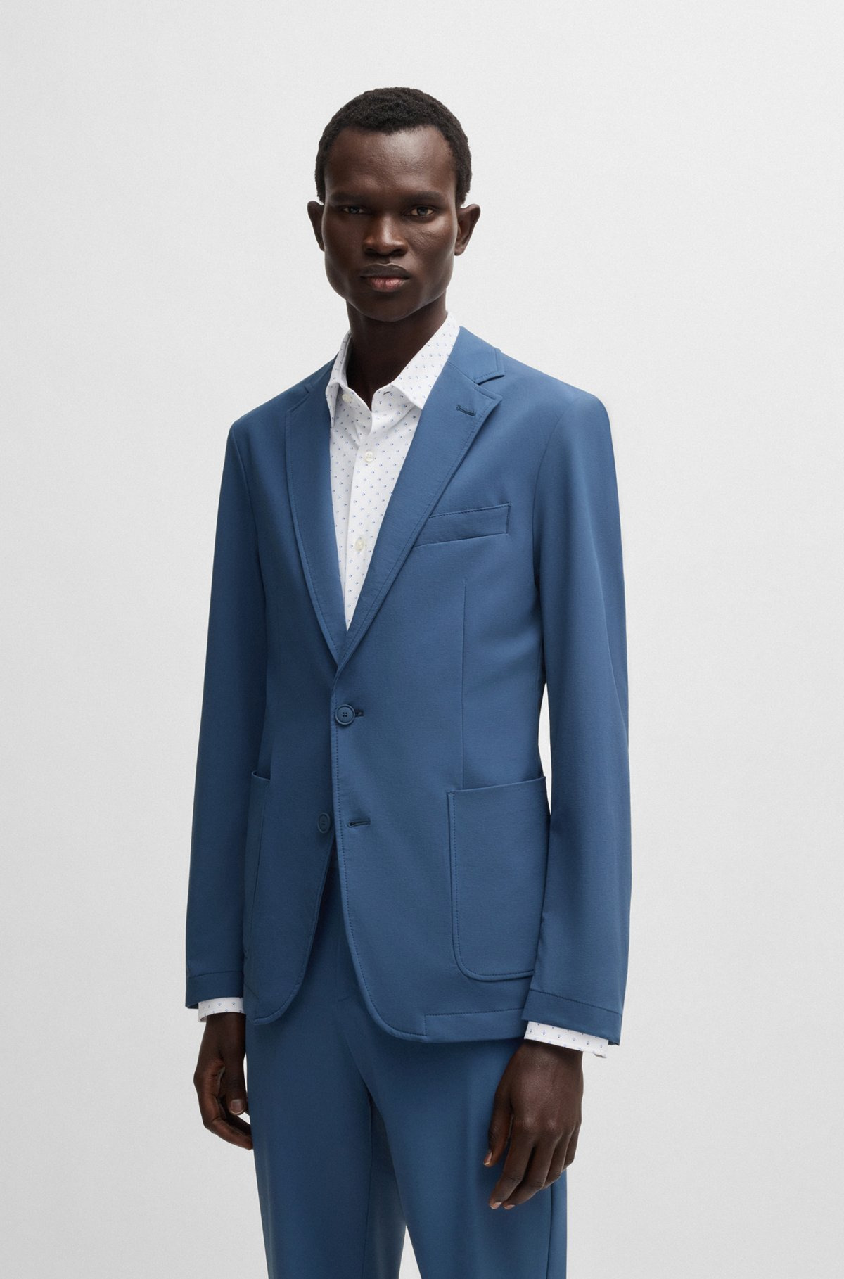SLIM-FIT SUIT JACKET IN TRAVEL-FRIENDLY STRETCH SOFTSHELL - 2
