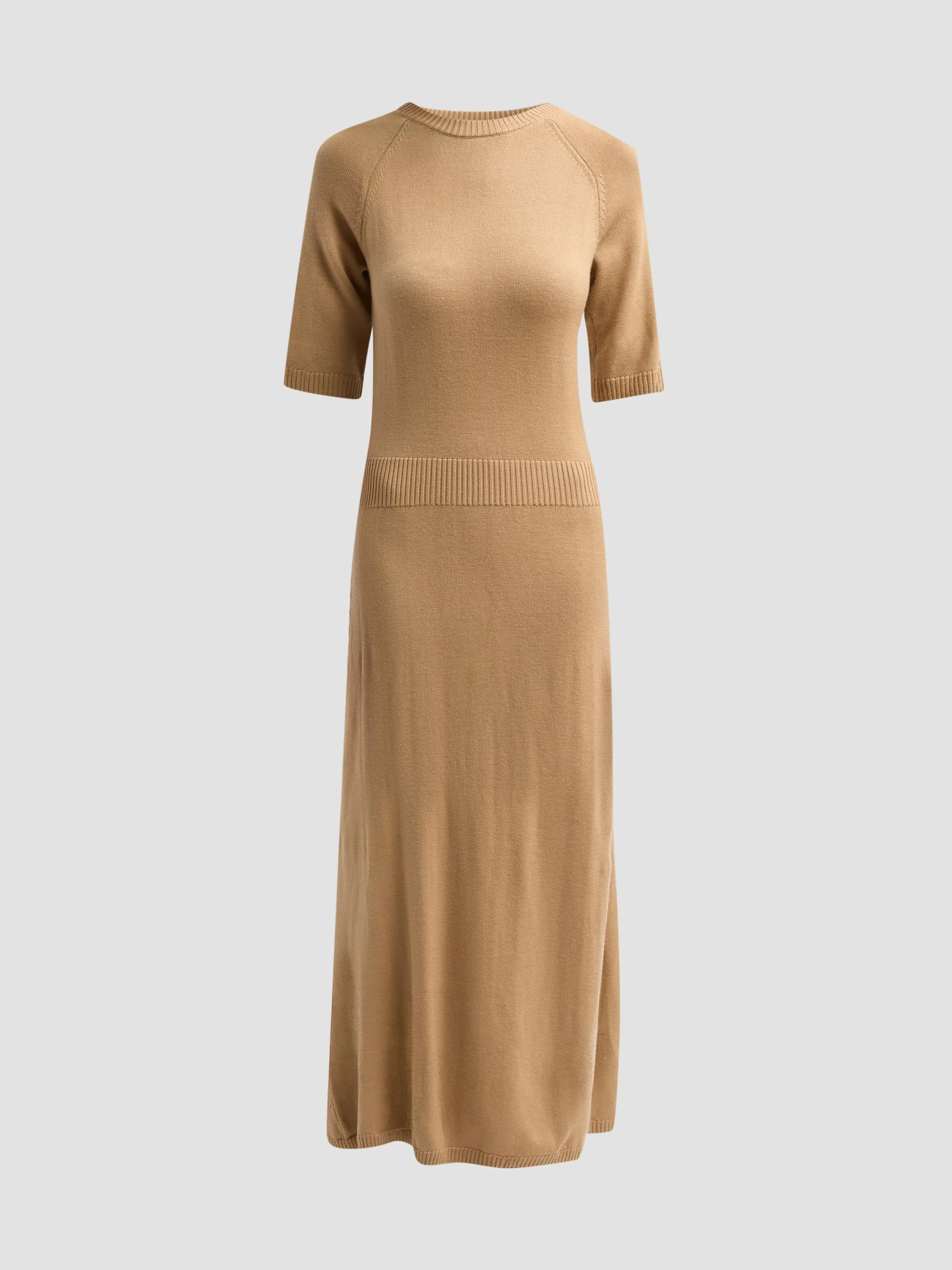 Women's Wendy Wool Midi Dress - Camel - 1