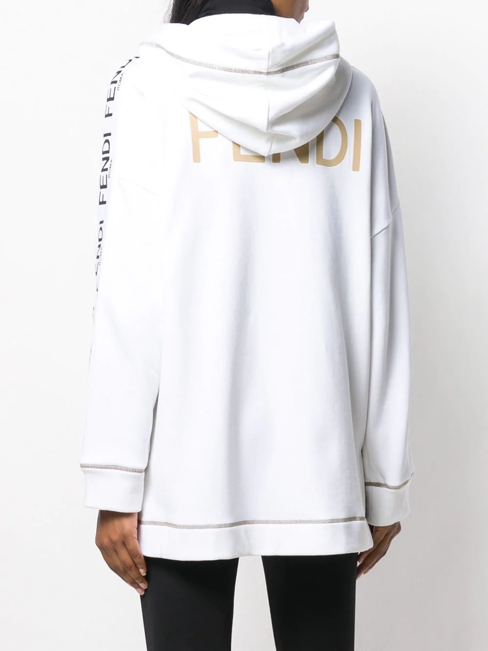 embroidered logo hoodie - 4