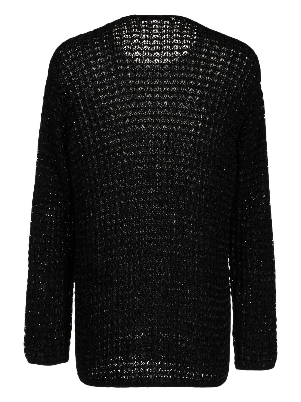 long-sleeves open-knit jumper - 2