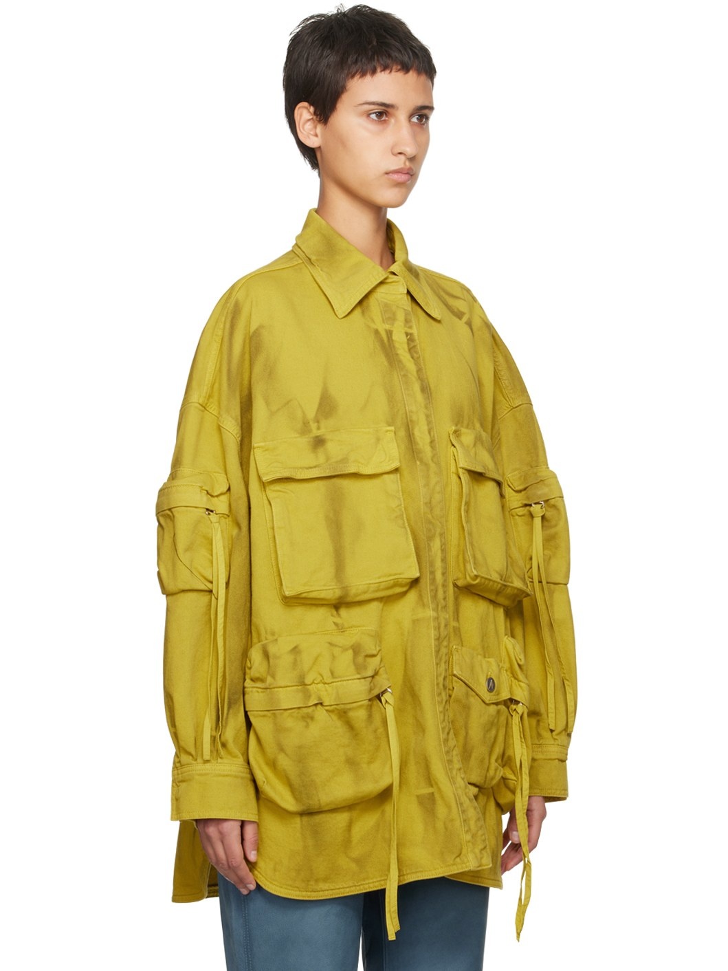 Yellow Fern Denim Coat - 2