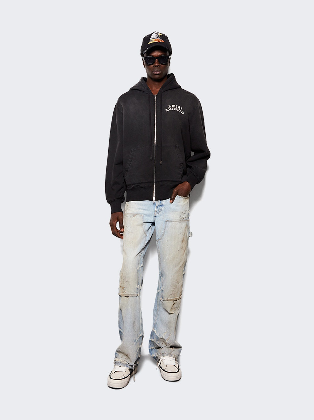 Hollywood Zip Hoodie Black - 5