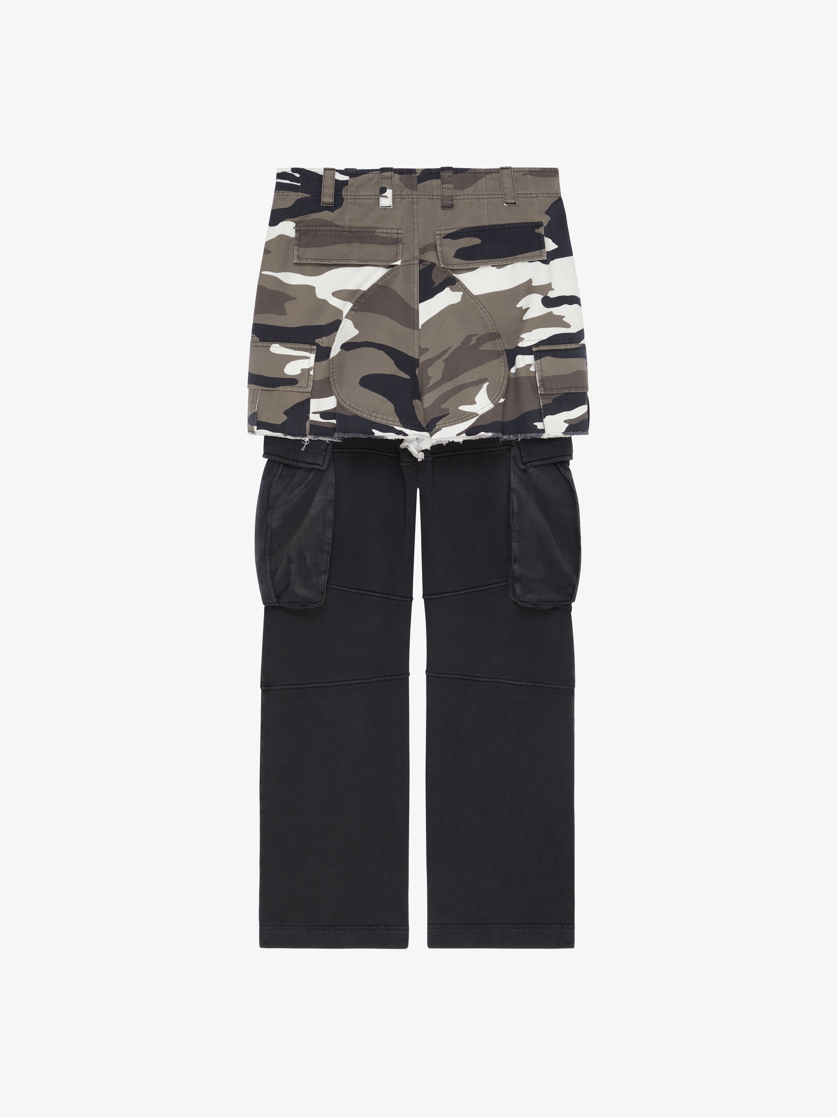 CARGO PANTS WITH CAMO SKIRT IN JERSEY - 4