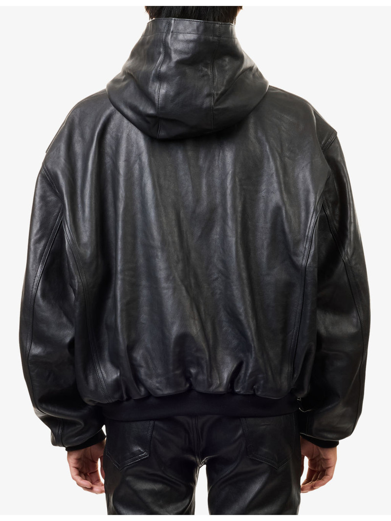 Boxy-Fit Leather Jacket 4