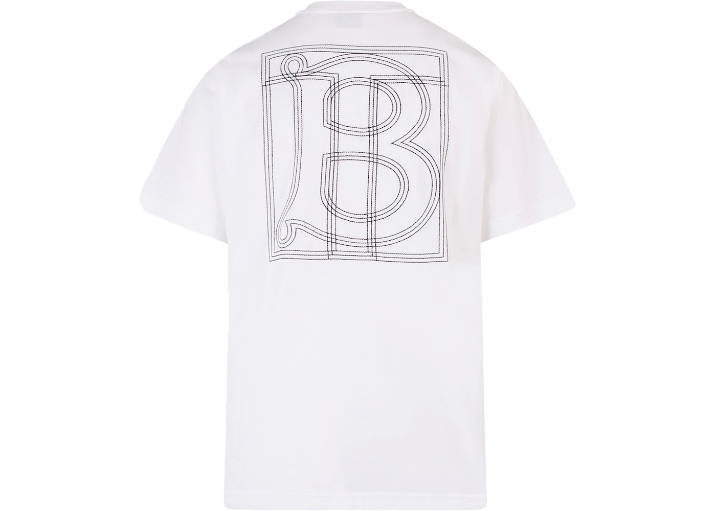 Burberry Women's Embroidered Logo Cotton T-Shirt White - 2