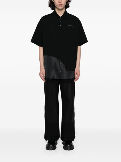 FENG CHEN WANG panelled cotton polo shirt outlook