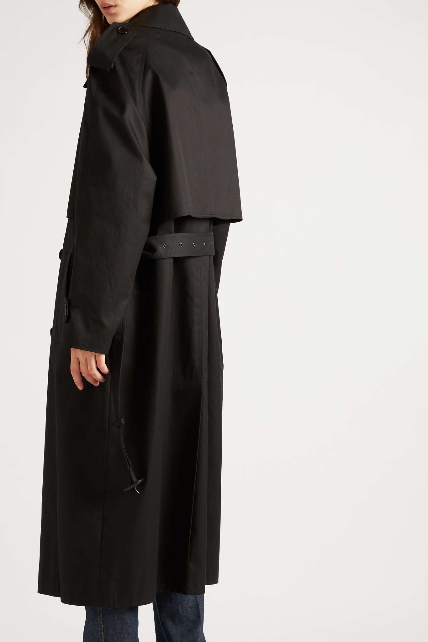 Belted cotton-twill trench coat - 4