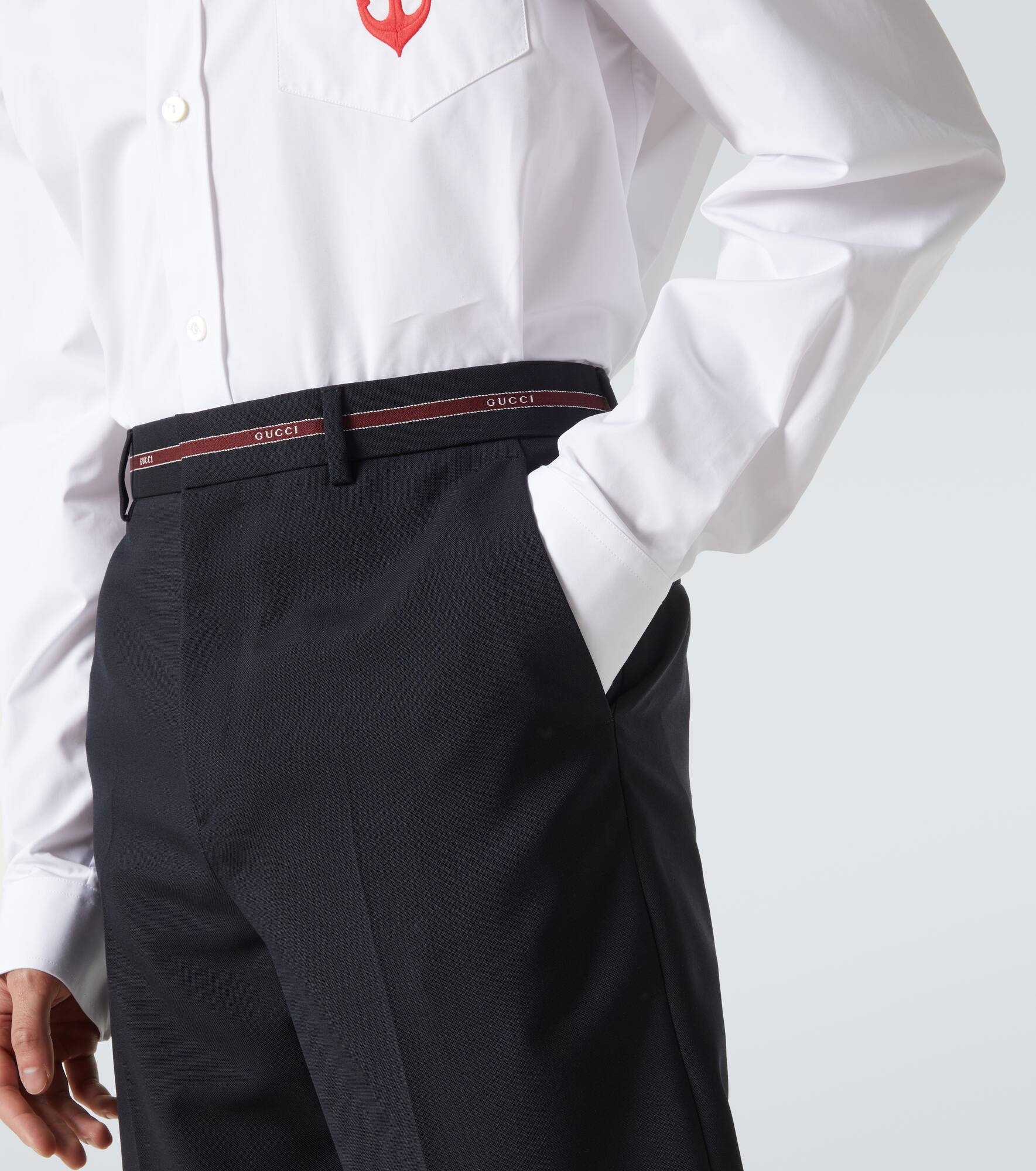 Wool wide-leg pants - 5