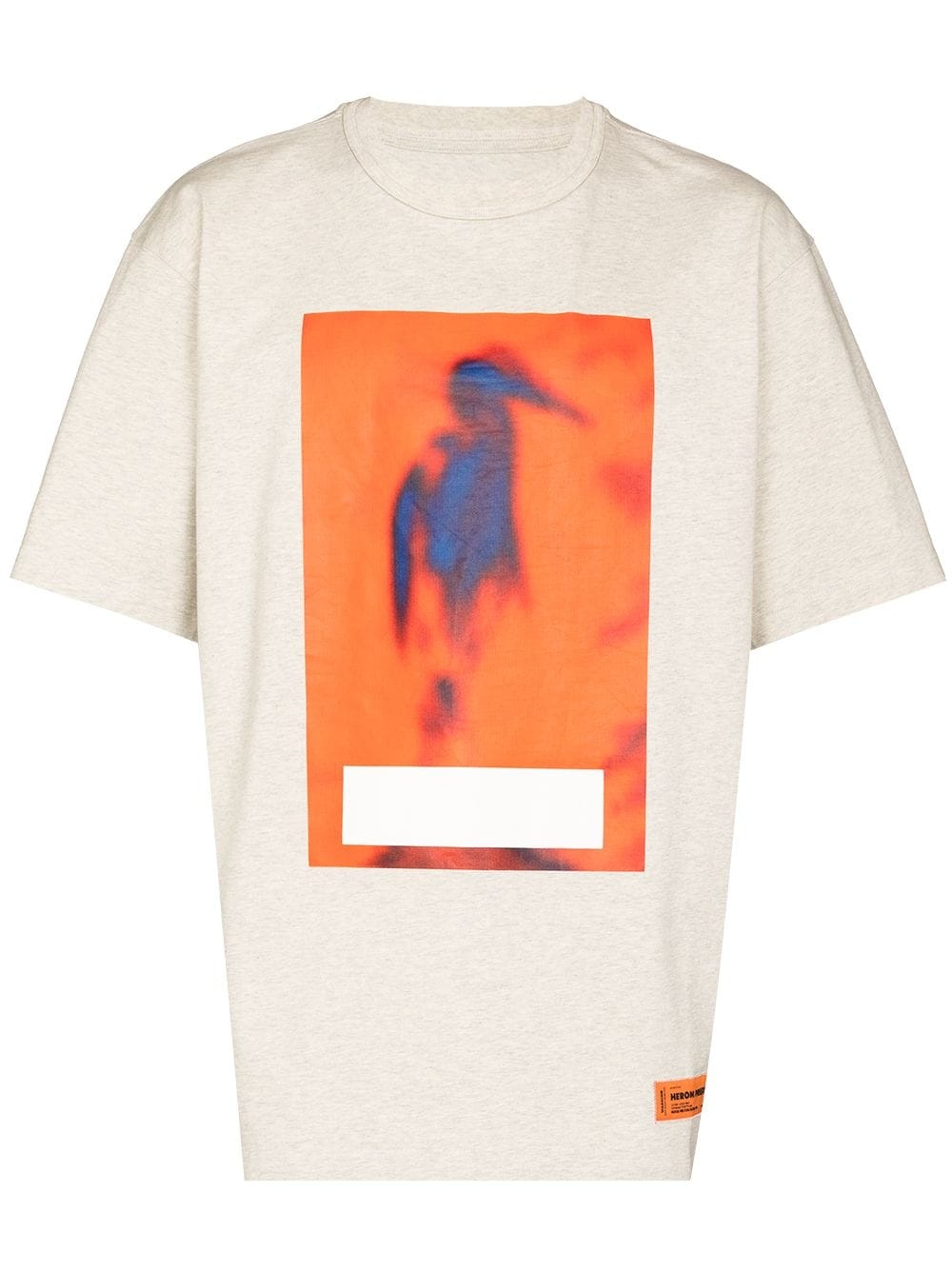 censored heron print T-shirt - 1