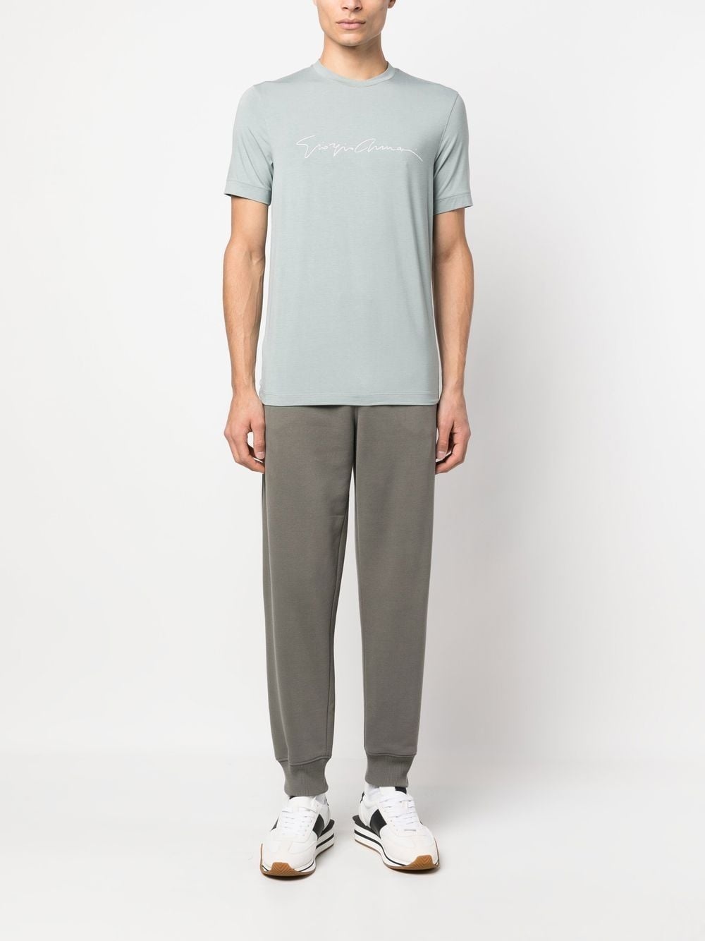 drawstring wool track pants - 2