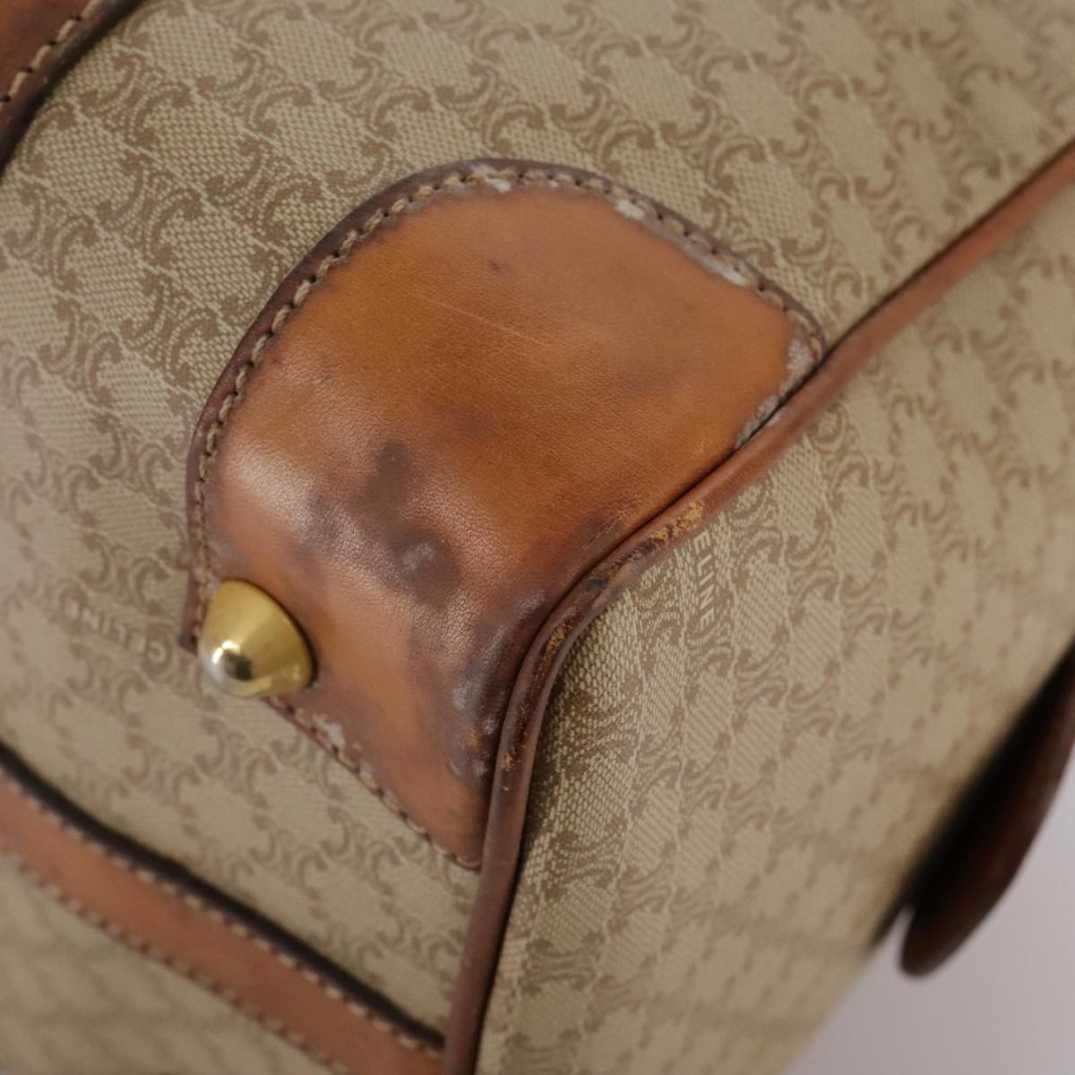CELINE Macadam Canvas Hand Bag Beige - 11
