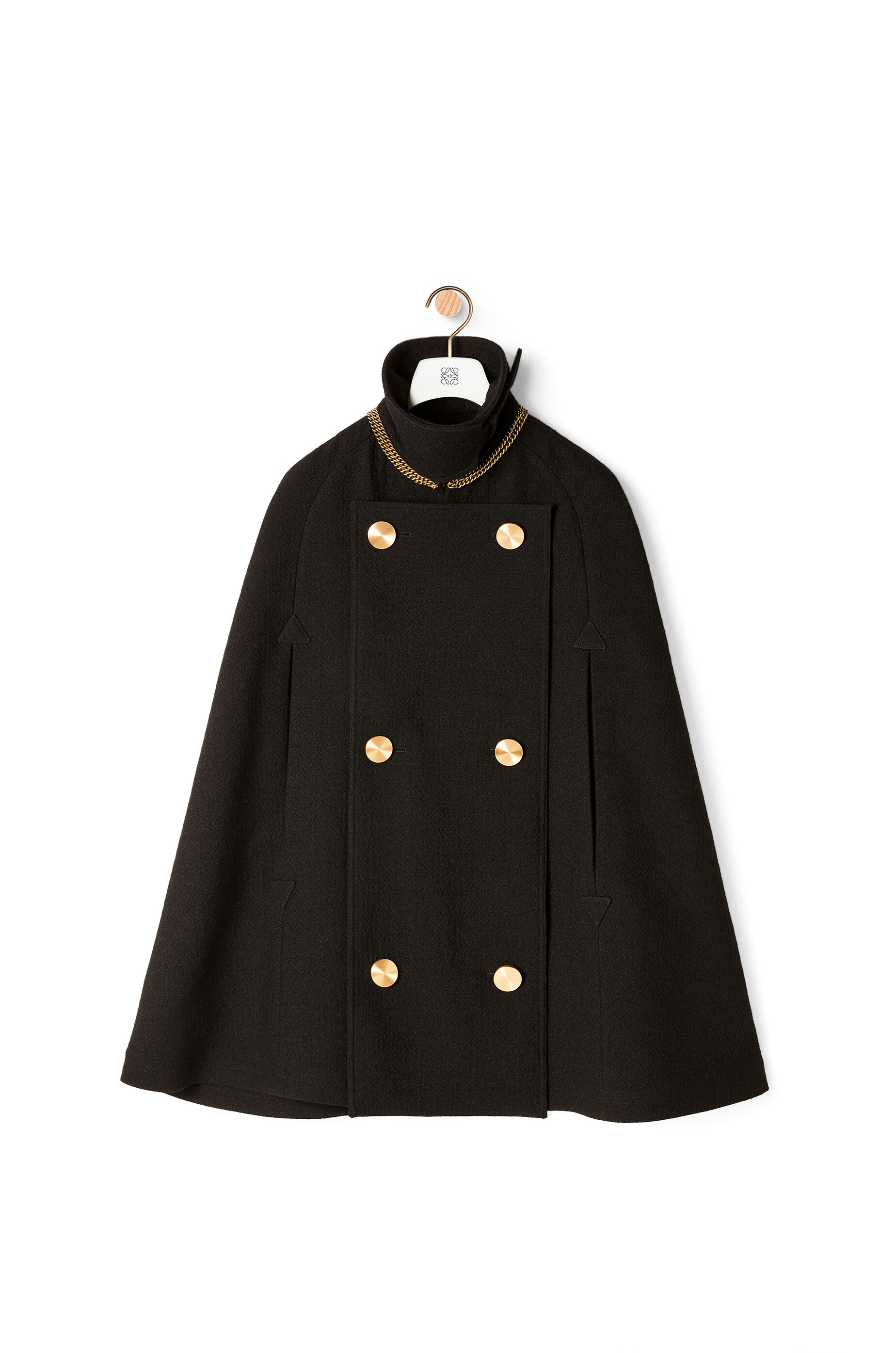 Military cape in wool and cupro - 1