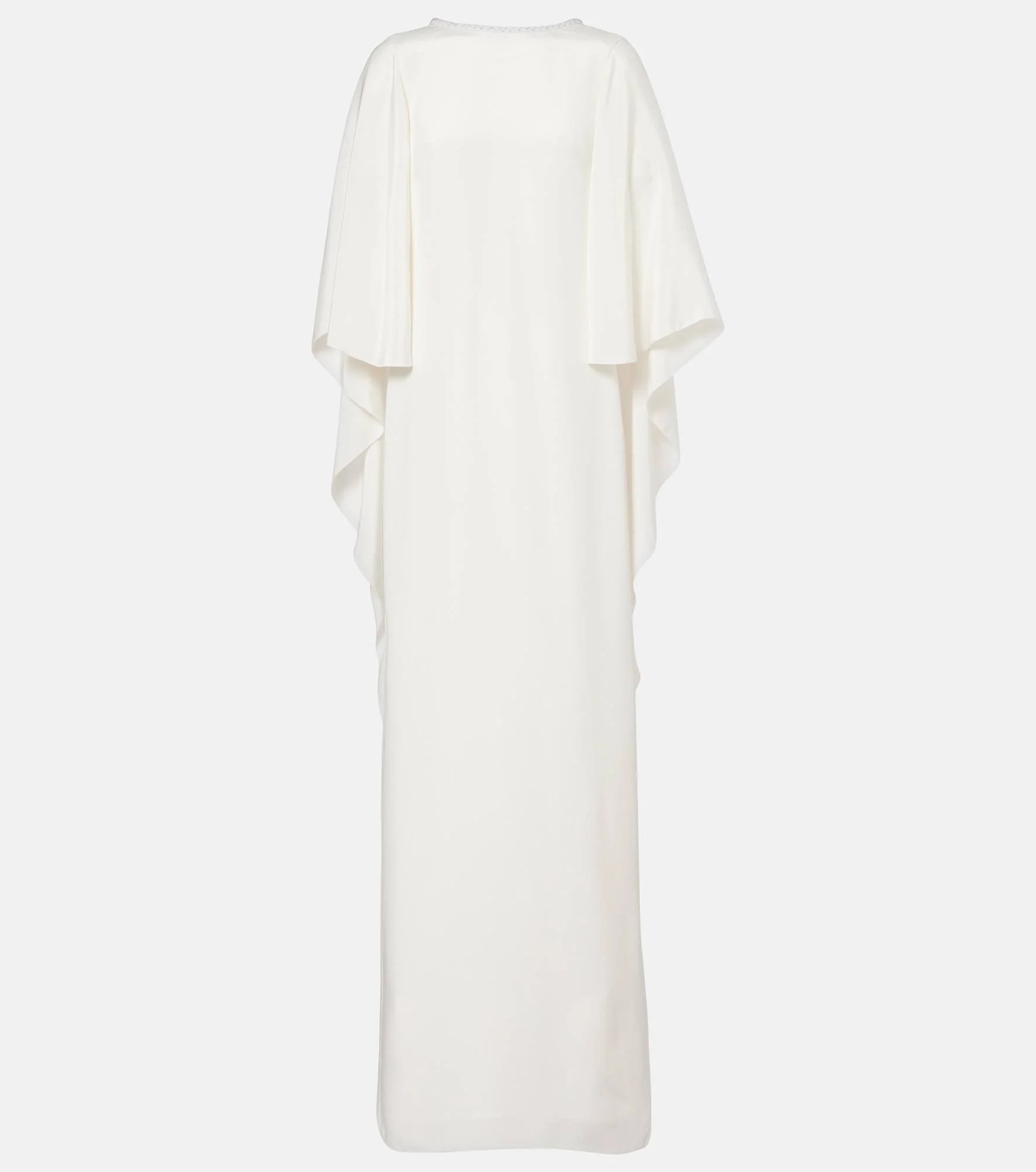 Poker cape-detail silk gown - 1