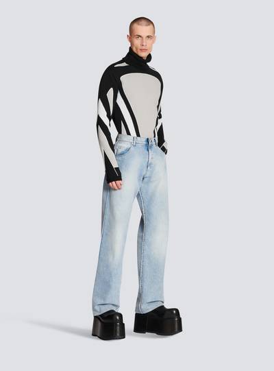 Balmain Cotton wide-leg jeans outlook