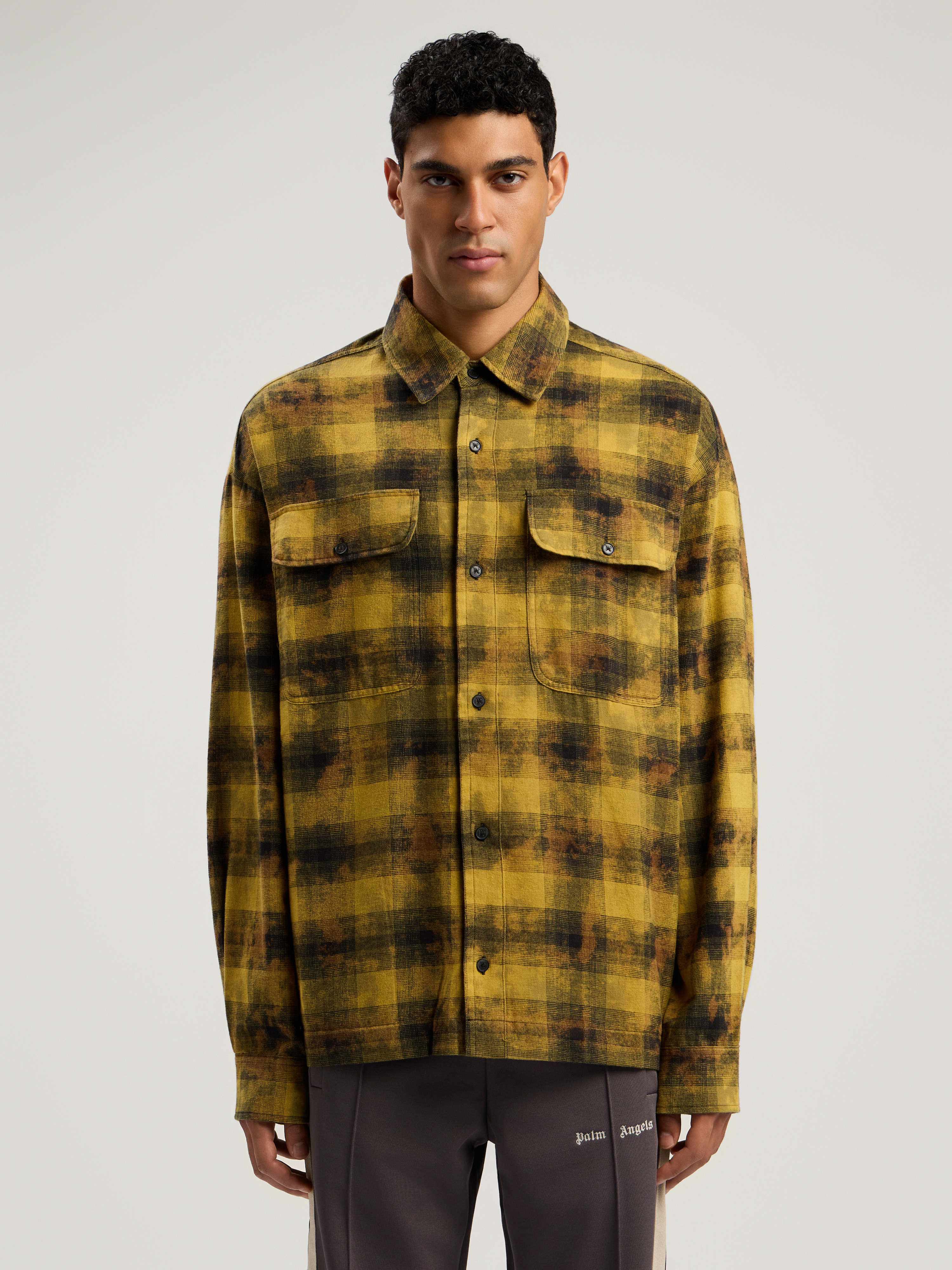 Curved Logo Check Shirt L/S - 3