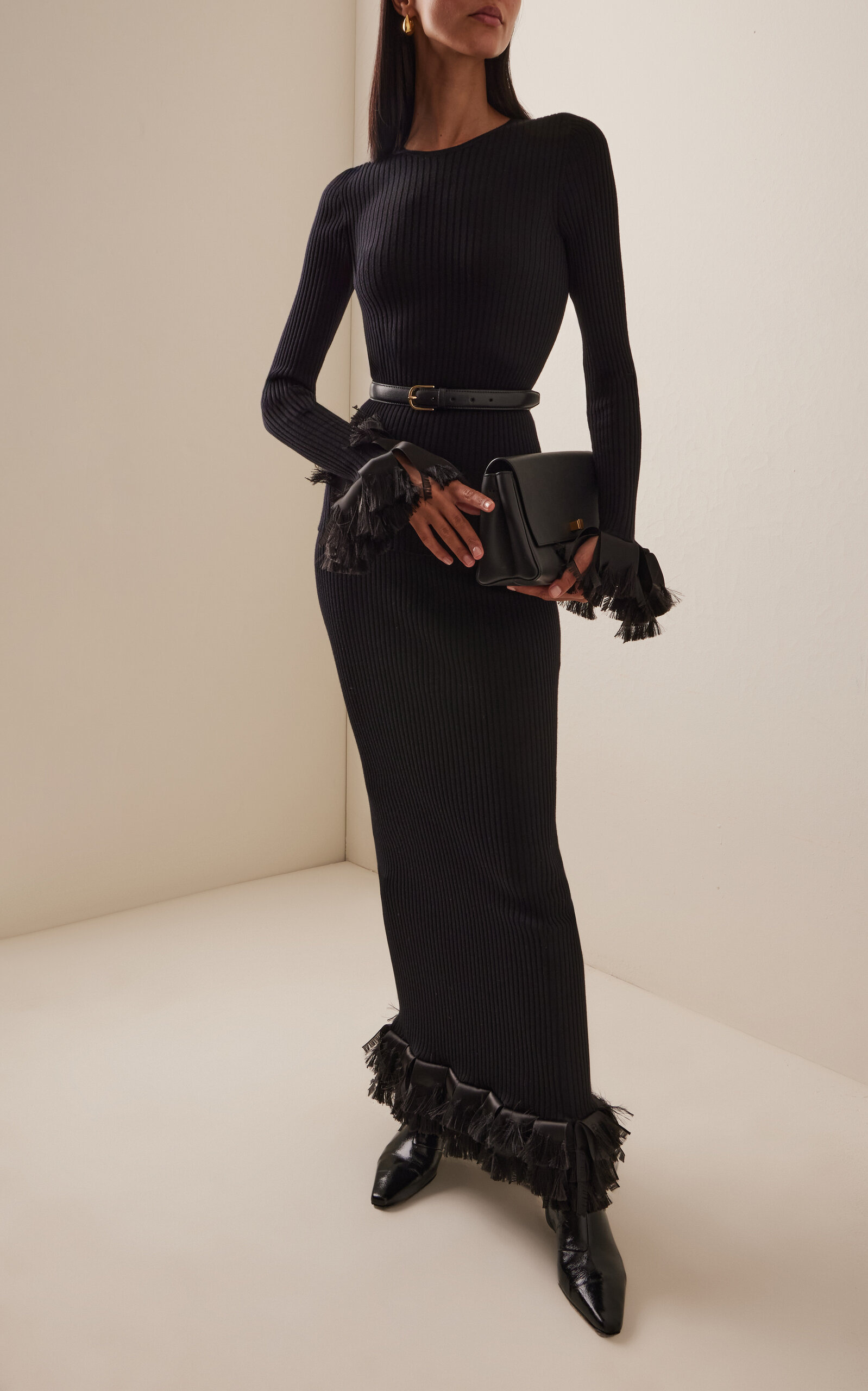 Riley Ribbon Maxi Skirt black - 3