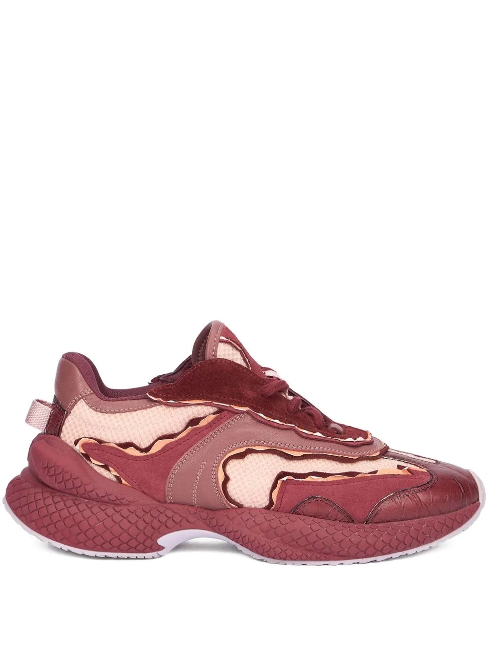 colour-block panelled sneakers - 1