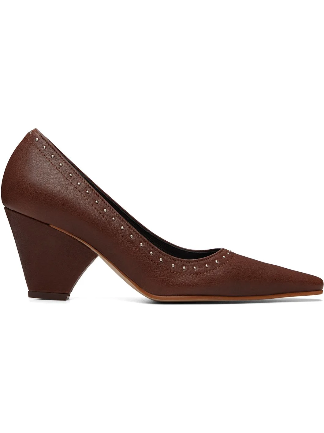 Brown Mini Stud Heels - 1