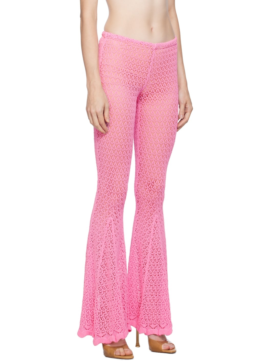 Pink Flared Trousers - 2