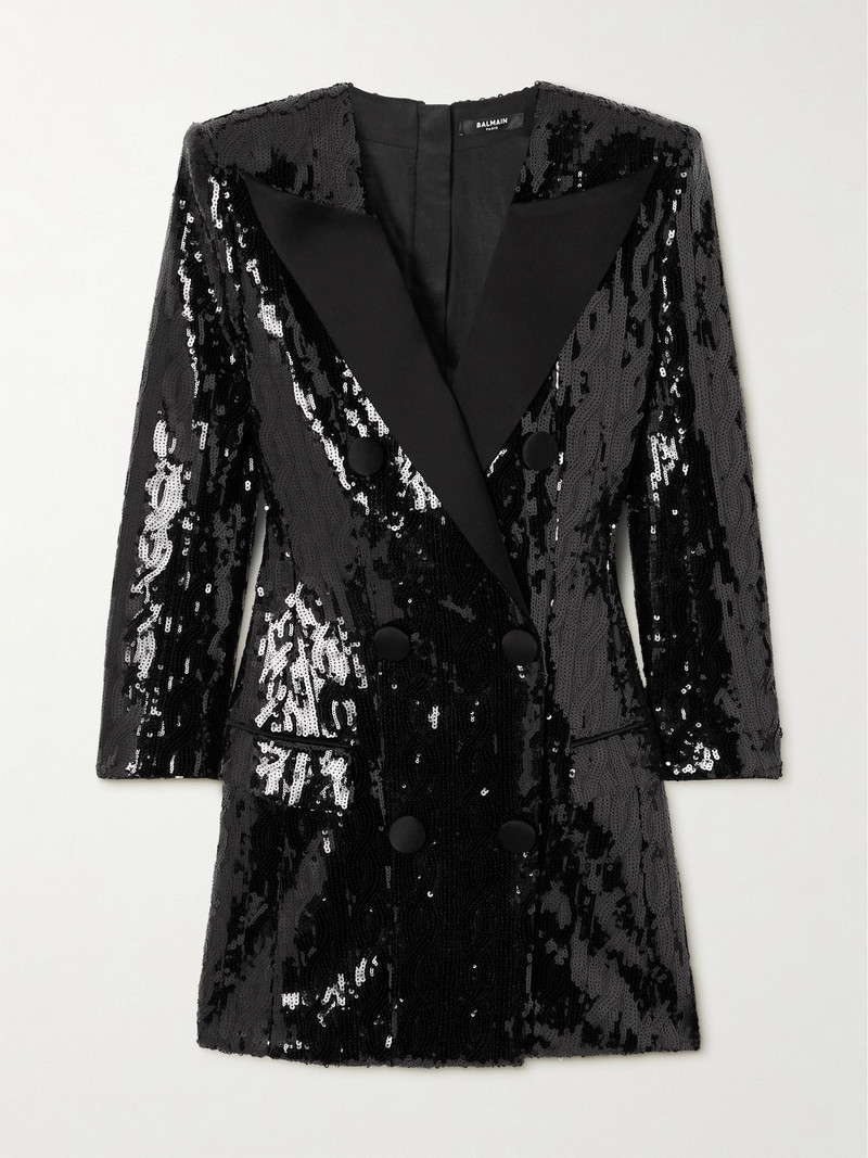 Double-breasted Sequined Crepe Mini Dress 1