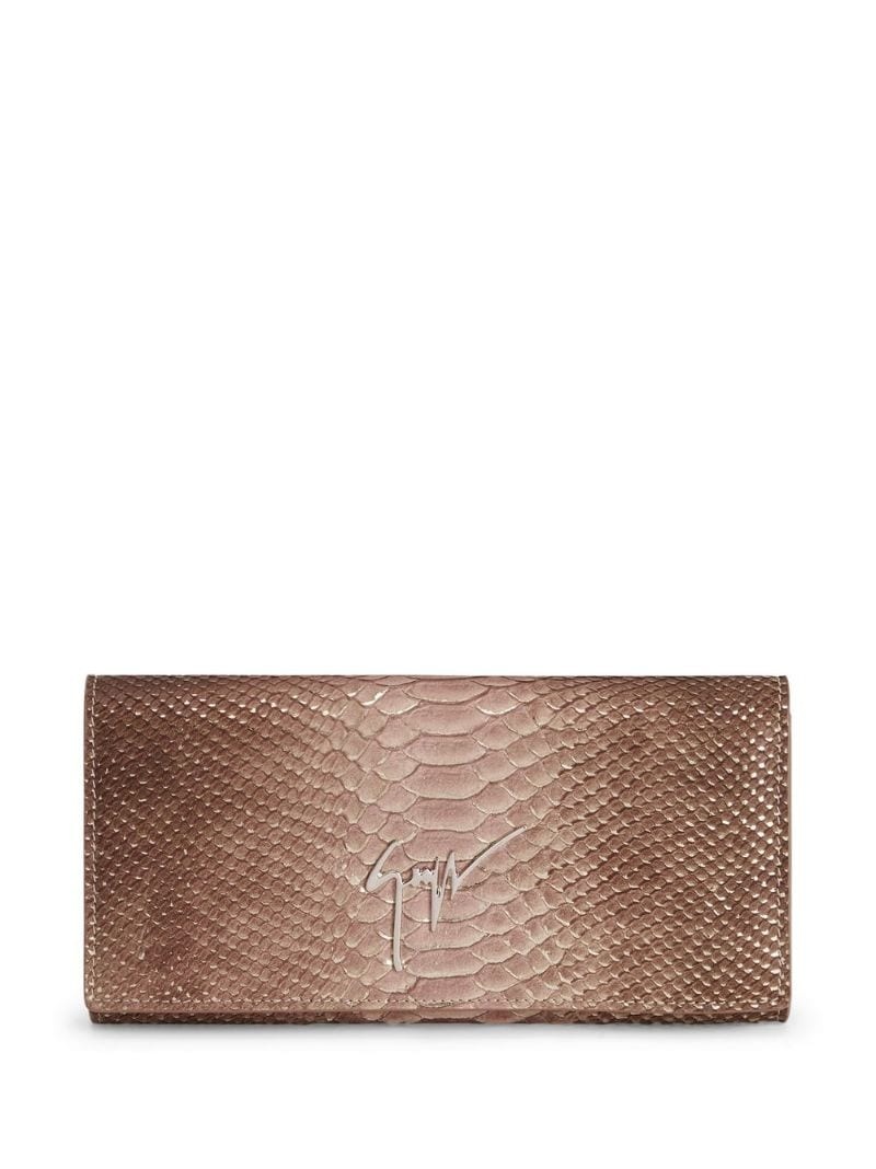 Giuseppe Zanotti Selena snake embossed wallet REVERSIBLE