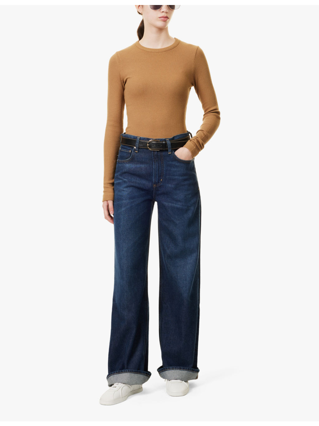 Paloma Baggy brand-patch wide-leg high-rise woven-blend jeans - 2