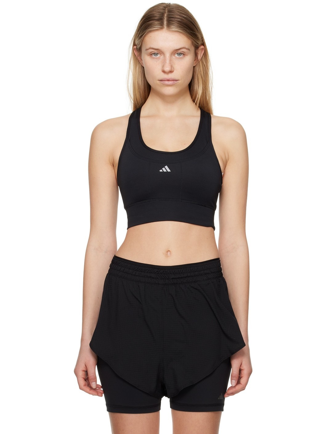 Black Bonded Sport Bra - 1