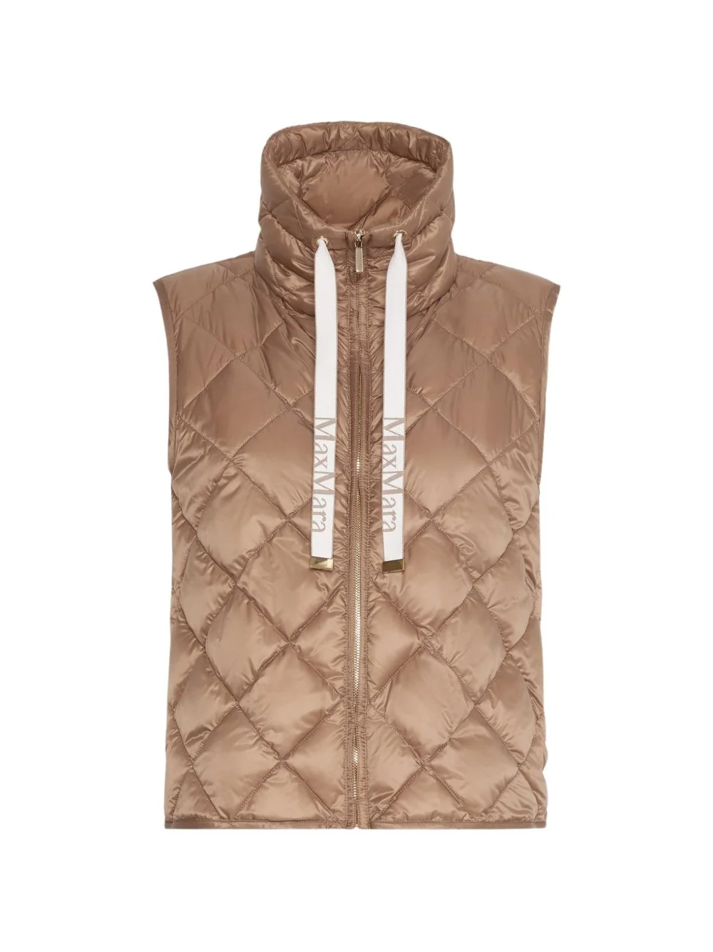 quilted drawstring gilet - 1