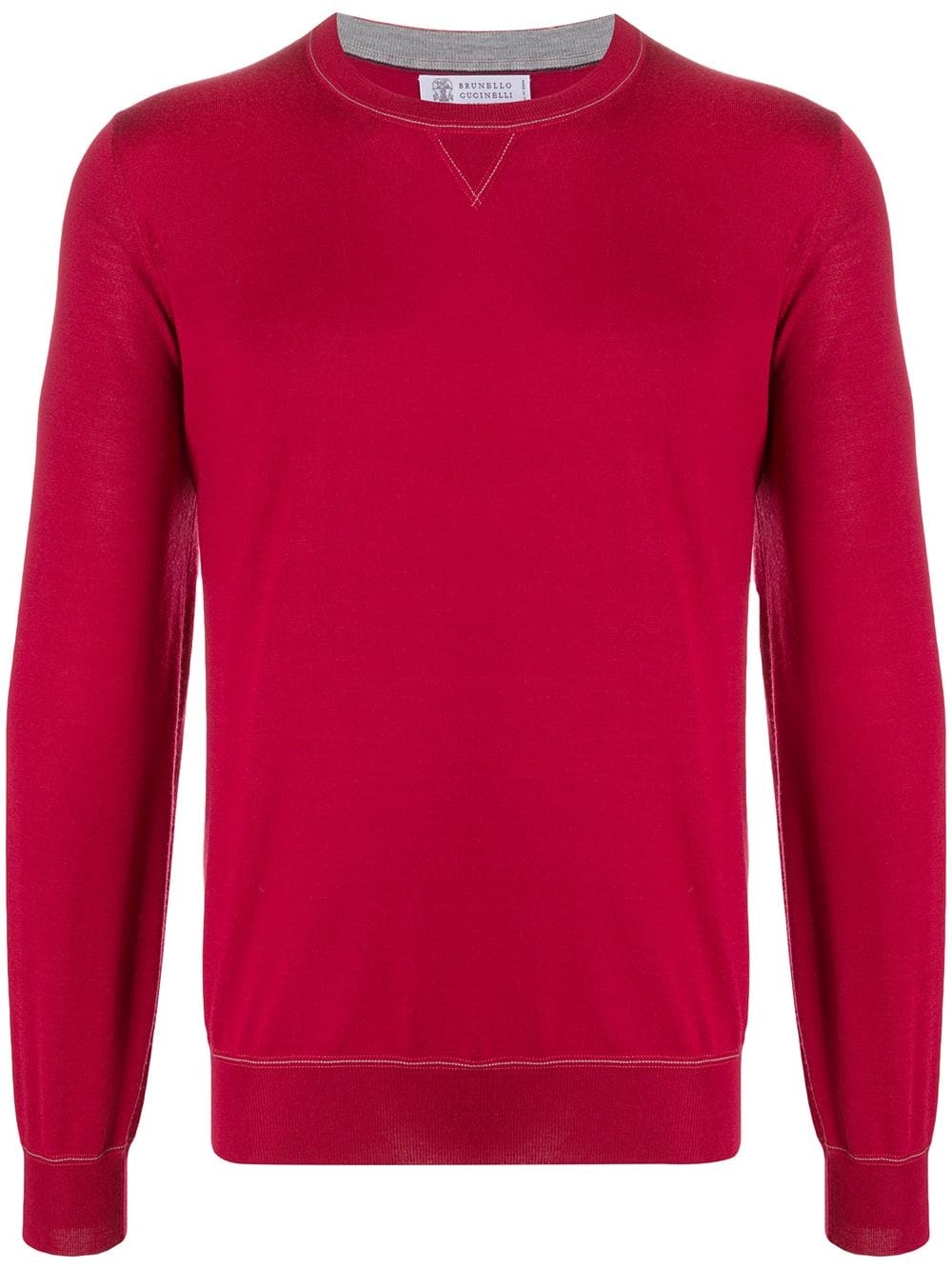 plain crew neck jumper - 1