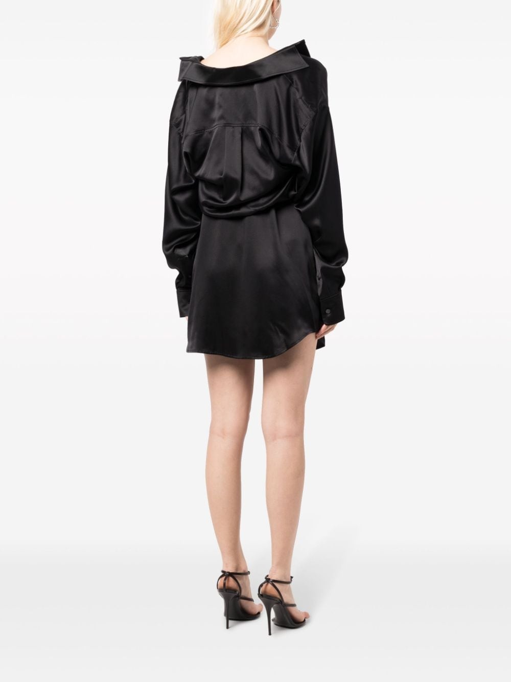 layered silk minidress - 4