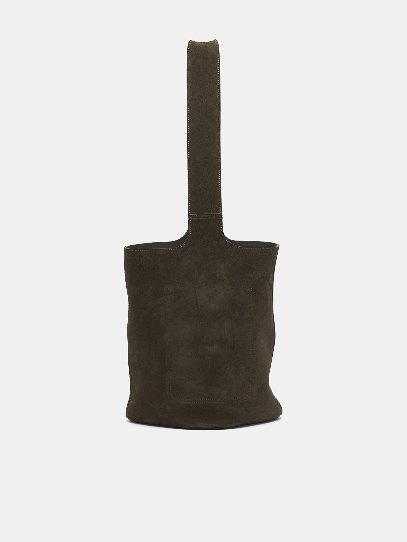 Large Suede Pebble Bucket Bag - 3