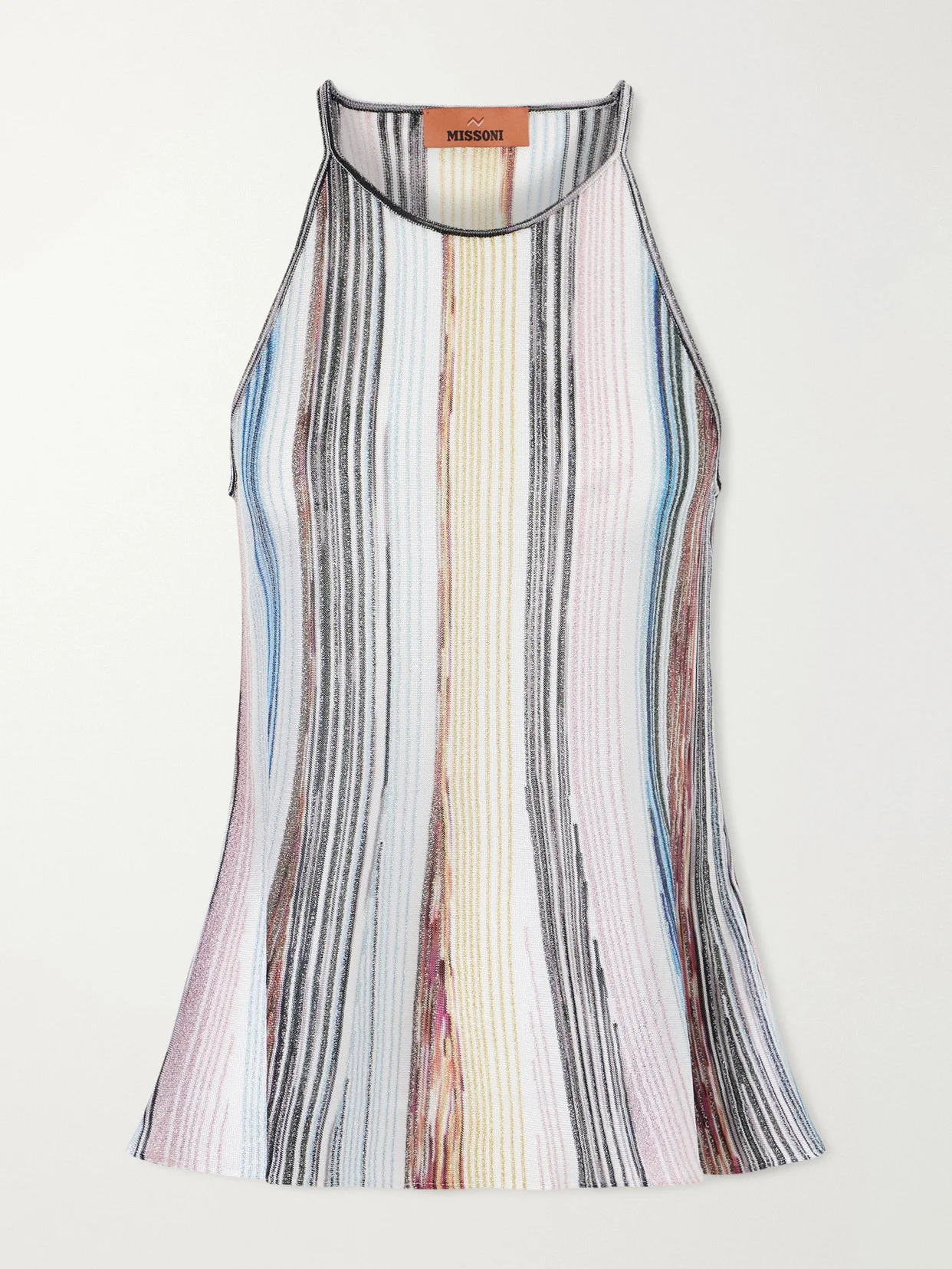 Striped Crochet-knit Tank - 1