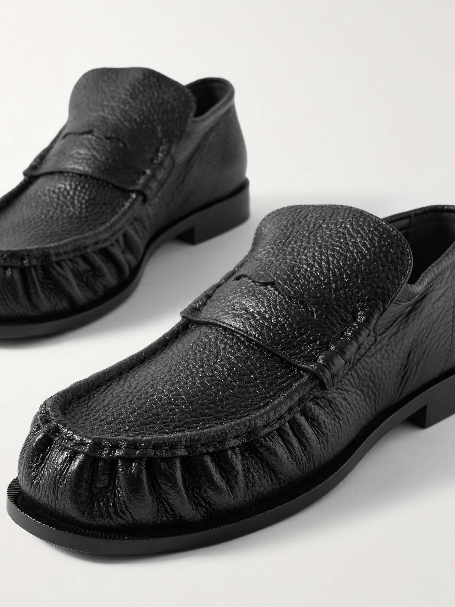 Full-Grain Leather Penny Loafers - 6