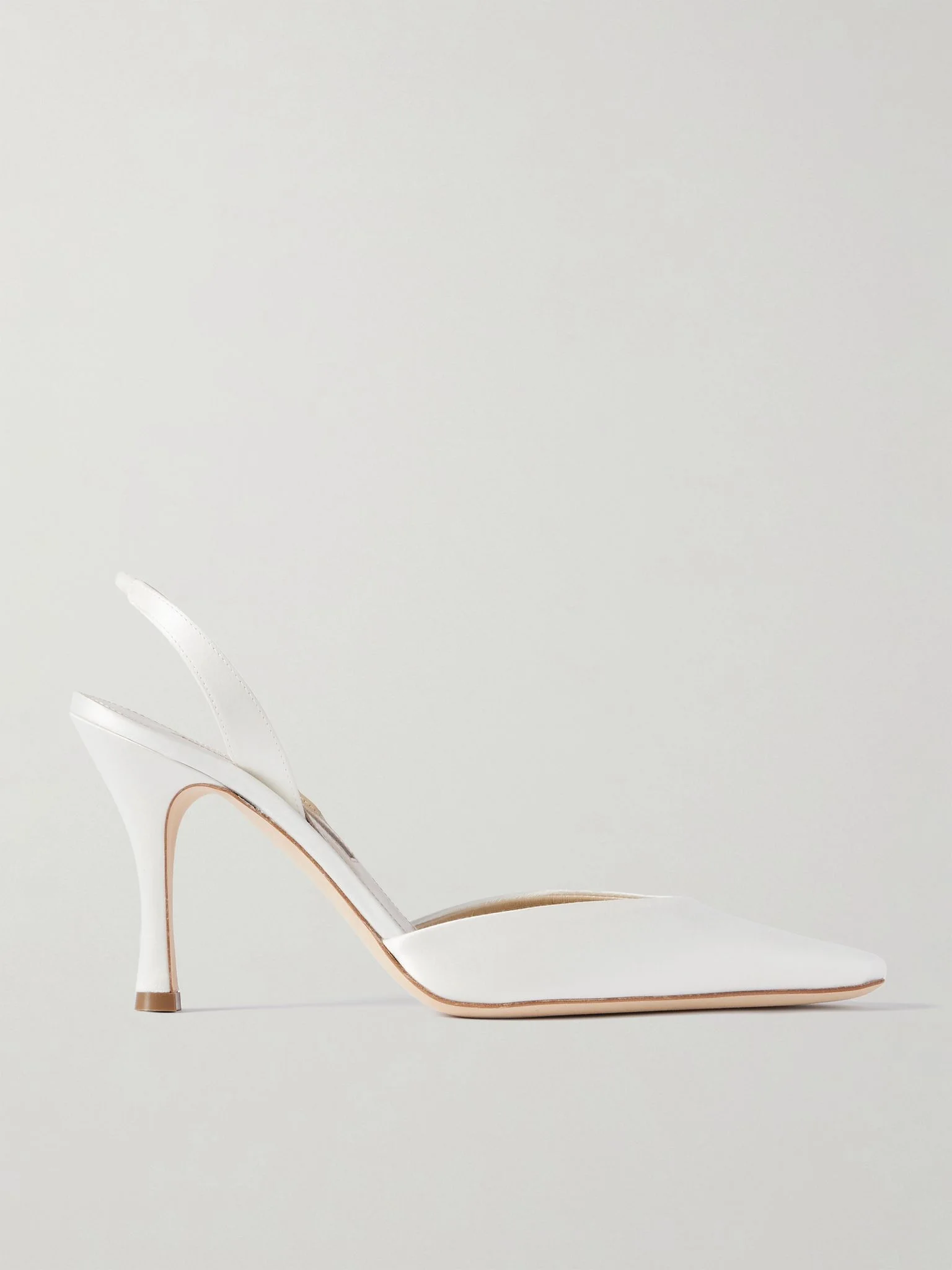 Hannah satin slingback pumps Ivory - 1
