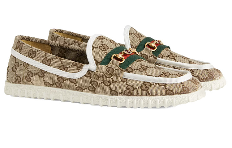Gucci GG Supreme Driving Shoes 'Neutrals' 655516-2HK70-9794 - 3