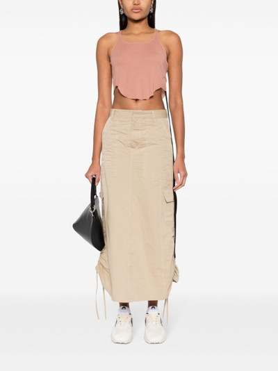 Rick Owens DRKSHDW cropped cotton tank top outlook